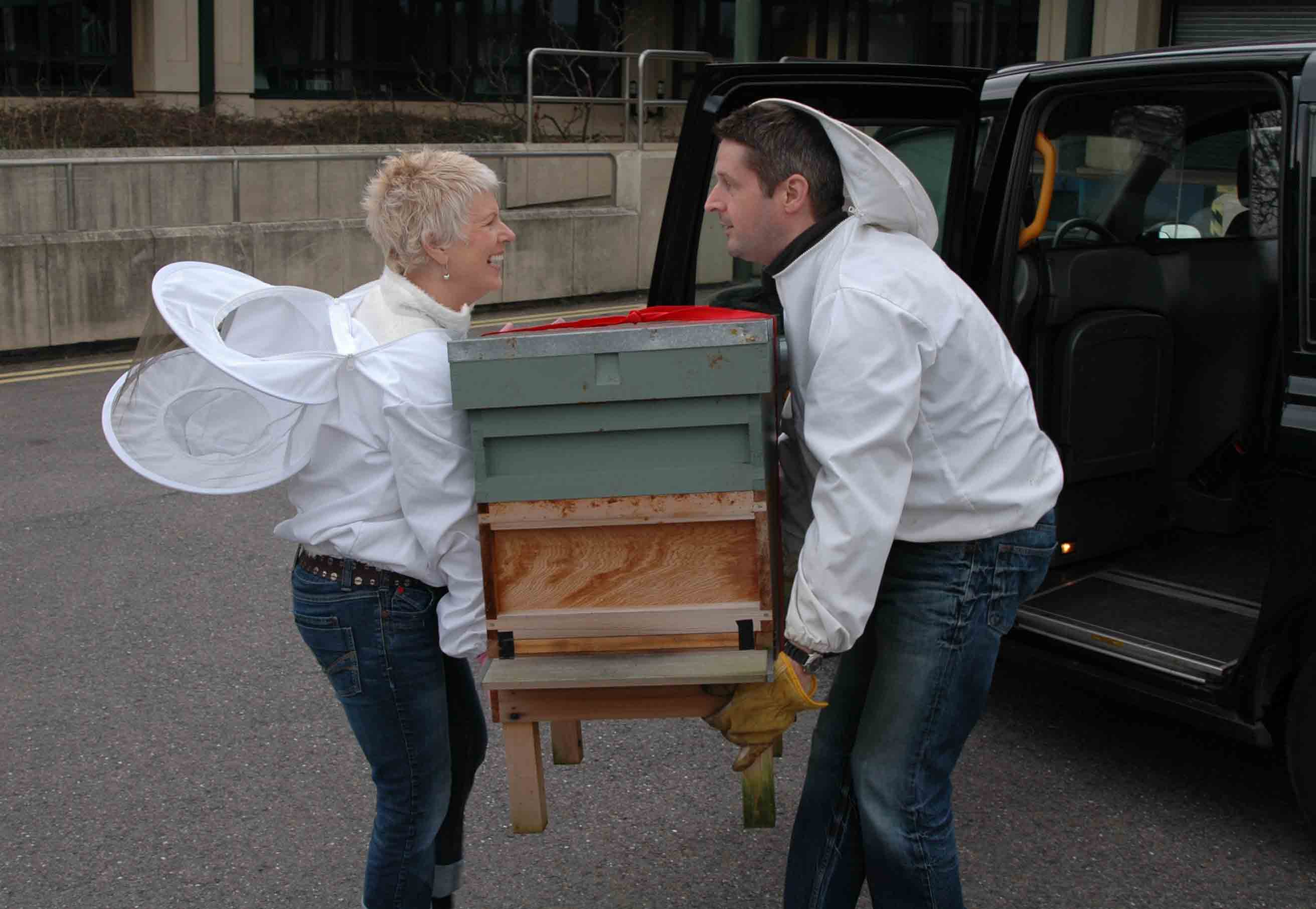 Beehives arriving at Kew