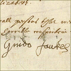 SP 14/216, Guy Fawkes confession 1605