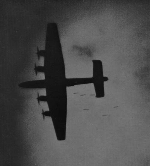 AIR14-3449 Leipzig bombing through cloud 1943