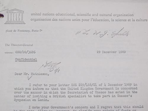 UNESCO respond in December 1969 - FCO 61/750