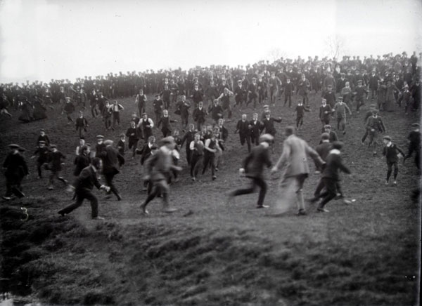 Bottle-kicking at Hallaton c. 1920