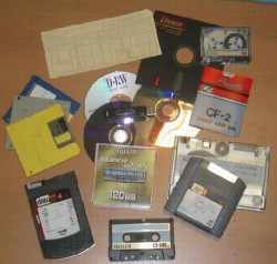 An assortment of old and new digital media
