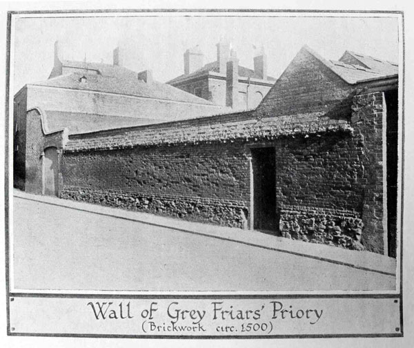 Wall of Grey Friars' Priory