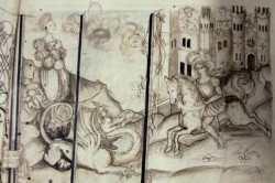 16th century drawing of St George and the dragon