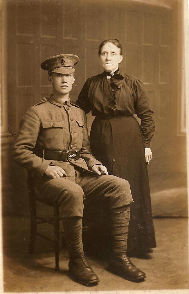 Frederick in his army uniform, with his mother, Elizabeth. (Private collection)