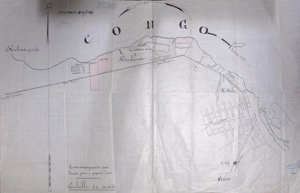 Map showing the proposed site for a British consular residence, probably dating from the early 20th century. Reference: WORK 40/136