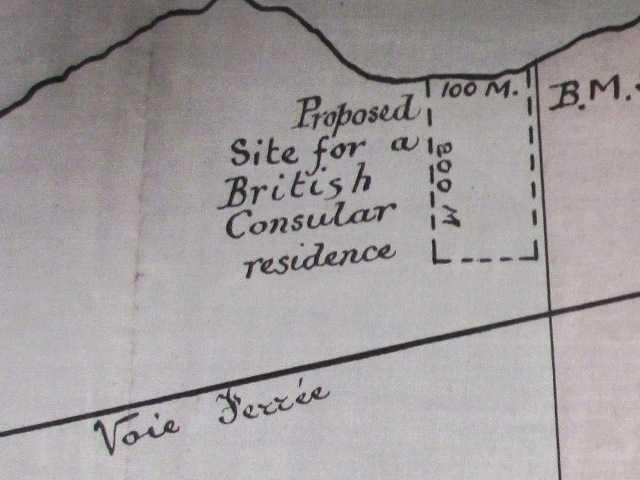 Detail from the map, showing the consulate site.