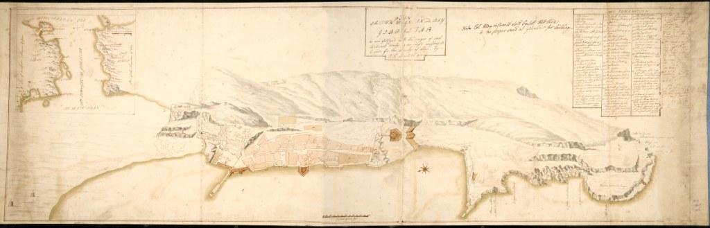 Map showing Gibraltar, 1712.