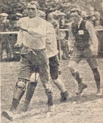 An image from the sports day captioned "A well contested walking race" (Catalogue reference: PIN 38/474)