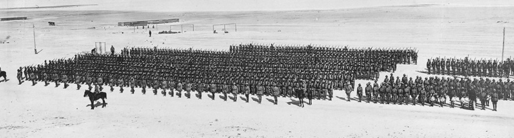 A photograph showing the British West Indies regiment in 1916.