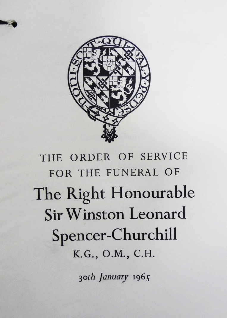 Order of service for Churchill’s funeral, 1965, Catalogue reference: LCO 2/6945
