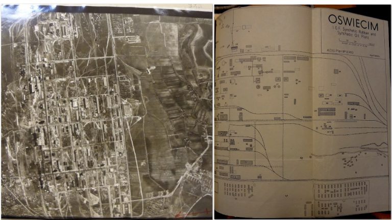 The IG Farben factory and Auschwitz concentration camp, 4 April 1994. Catalogue Reference: AIR 29/332