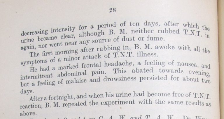 FD 4/11: Medical Research Council report into the causes and prevention of TNT poisoning.