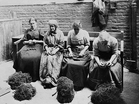 Women picking oakum in the workhouse (catalogue reference PRO 30/69/1663 (38))