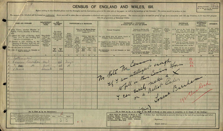 1911 Census boycotted by suffragettes