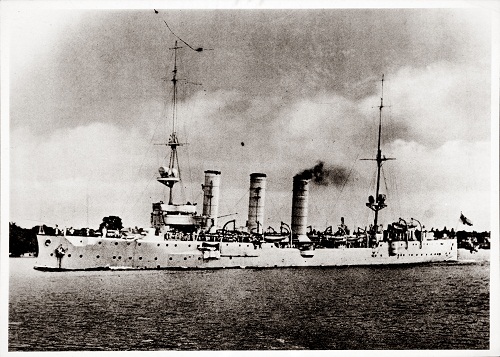 SMS Konigsberg taken at Dar-es-Salaam 1914 