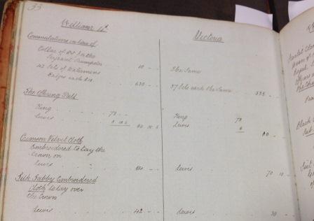 LC 2/67, a comparative list of the costs associated with the coronations of King William IV and Queen Victoria.