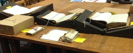 The documents used out on display.