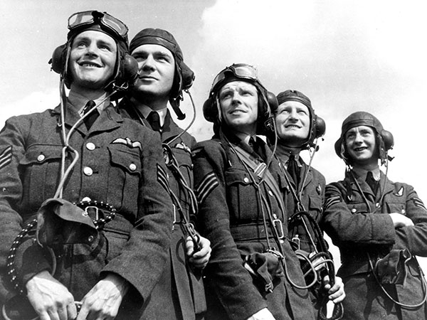 Battle of Britain pilots and air gunners, possibly from a Defiant Squadron (catalogue reference INF 1/244)