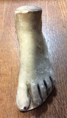 Cast of foot – J Burgess Junior, aged 5 1818 (catalogue reference: PROB 49/43/1)