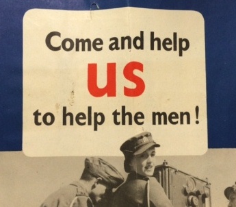 'Come and Help Us to Help the Men!' - extract of poster (catalogue reference: HO 45/19839)