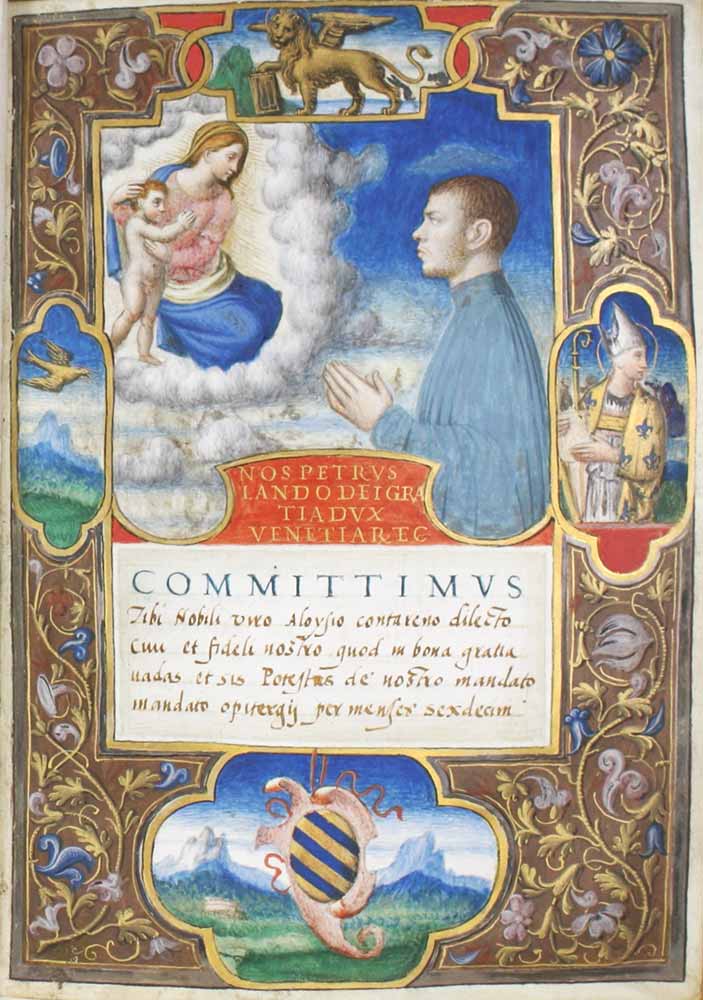 Illuminated commission of Alvise Contarini