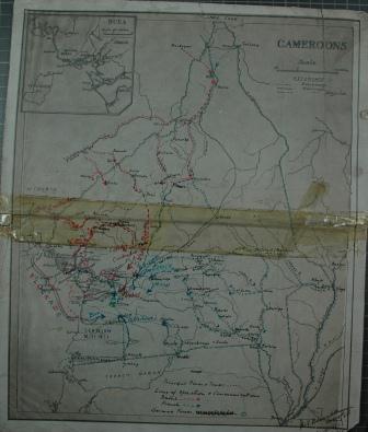 Image of a map of the Cameroons from 1910