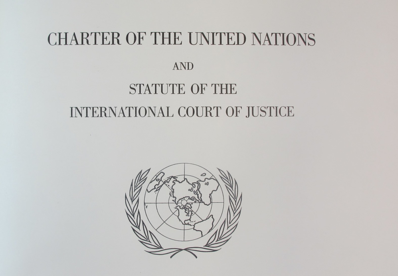 Image of text which reads 'Charter of the United Nations and Statute of the International Court of Justice'