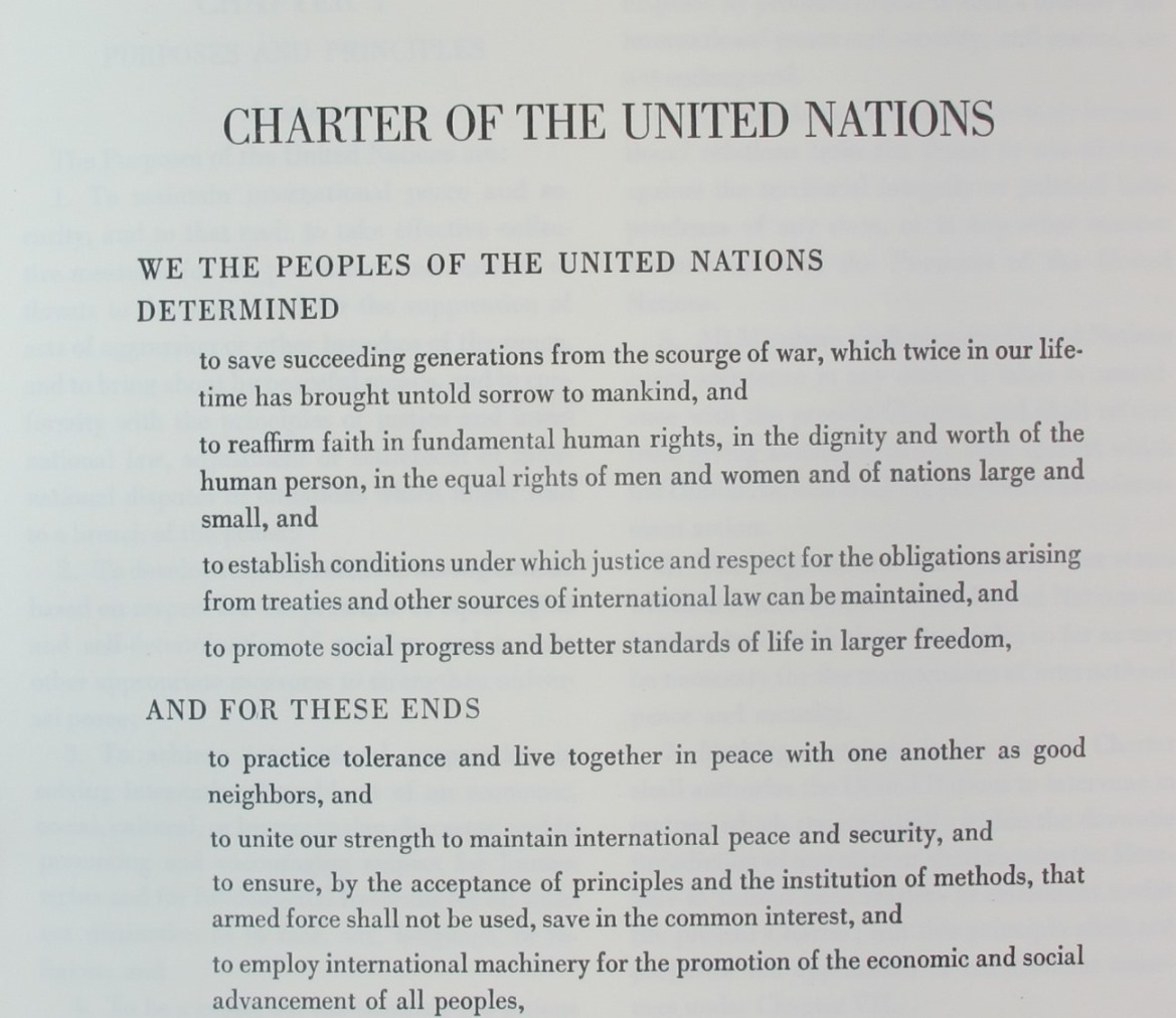 Image of the Charter of the United Nations