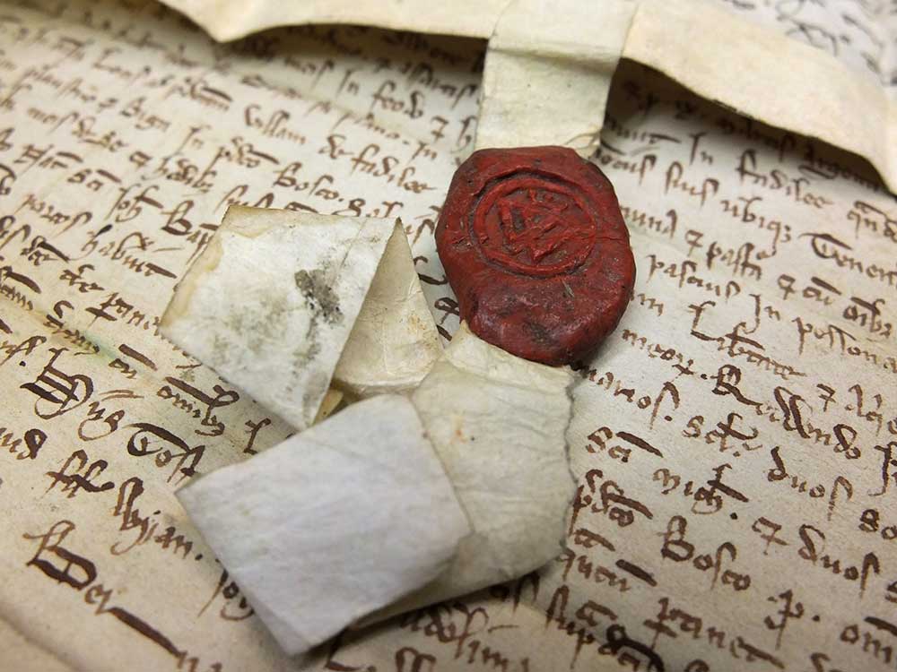 Image of a medieval deed seal