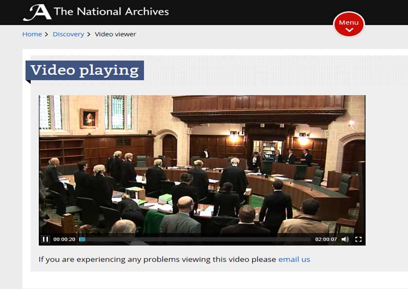 Screenshot of Supreme Court video in our catalogue