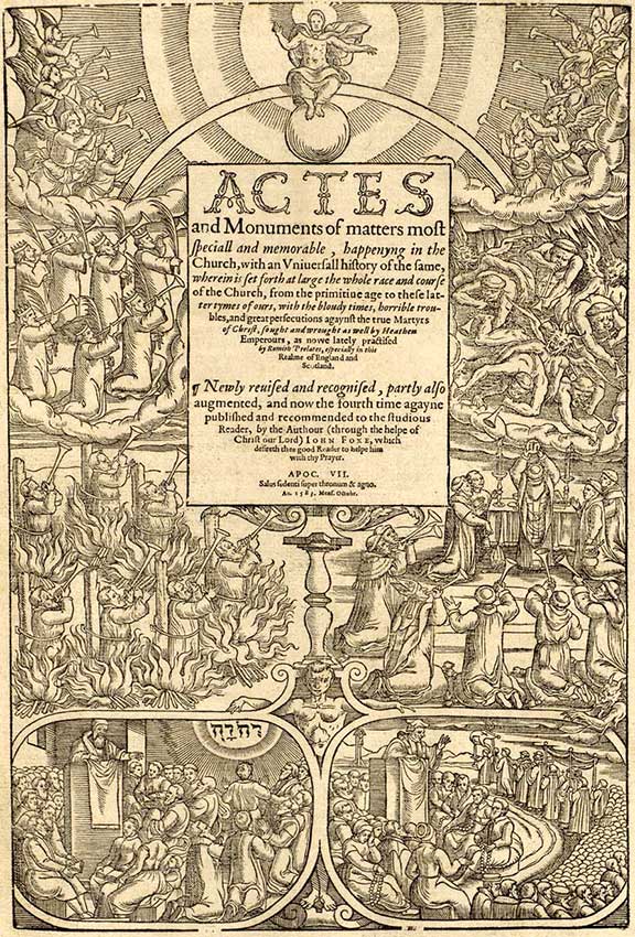 Image of the title page of John Foxe’s Actes and Monuments 