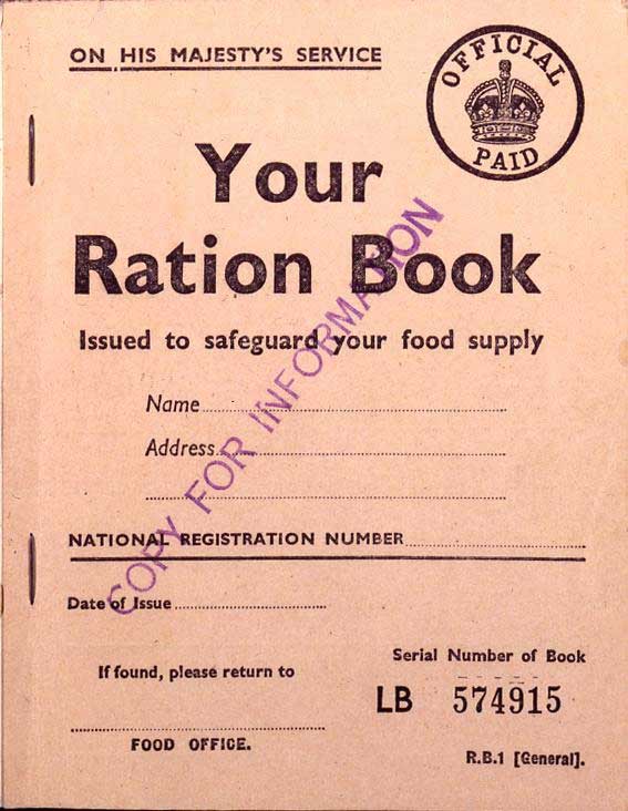 Image of a ration book