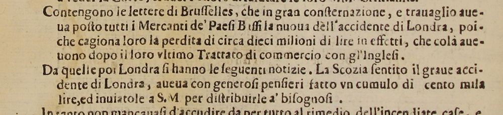 Image of an extract from Venice gazette,