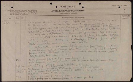 War diary of the 15th Battalion West Yorkshire Regiment 