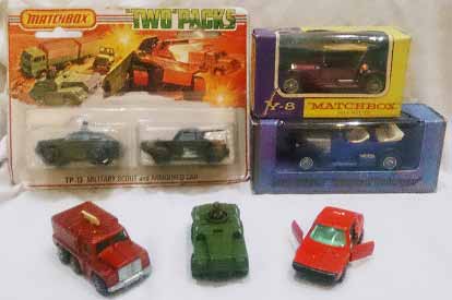 Selection of Matchbox toysmanufactured by Lesney between the 1960s and the 1970s