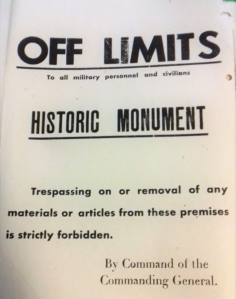 'Off-limits' poster designed by the MFA&A attached to the 1st U.S. Army (catalogue reference: WO 220/589)