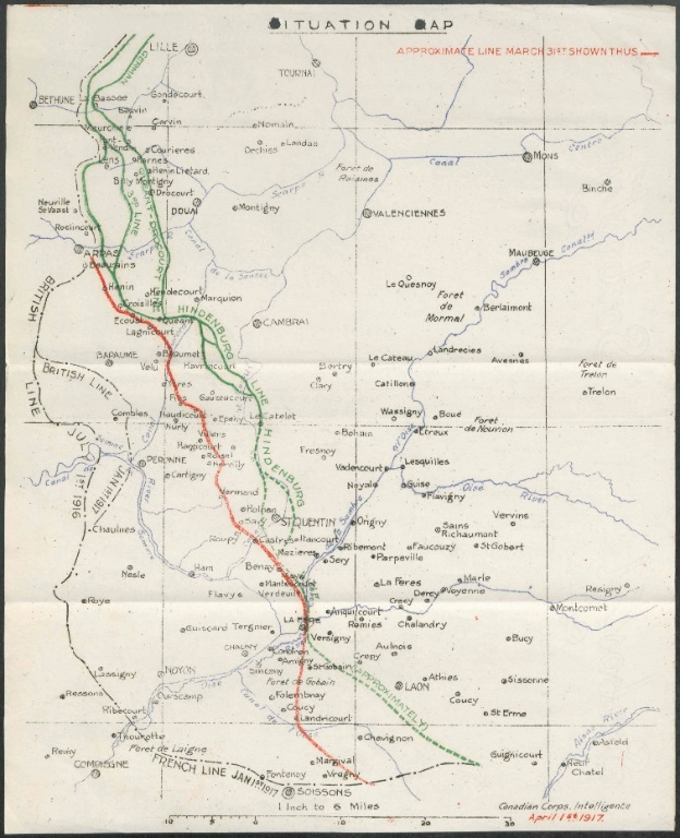 A colour map showing places, rivers, and the lines of defences at various times as they moved back and forth.