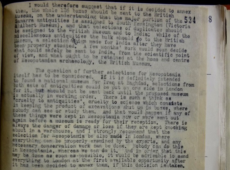 Henry Hall’s report, 7 June 1919 (catalogue reference: FO 371/4175)