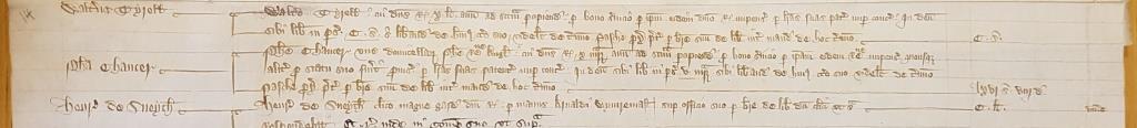 Issue of half payment of annuity to Philippa Chaucer, 2 June 1367 [Catalogue reference: E 403/431]