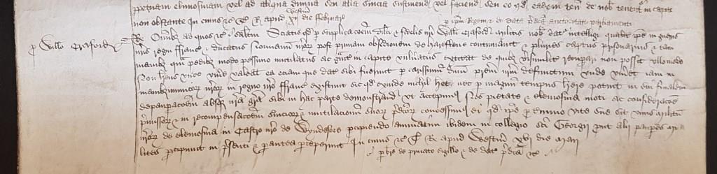 William Crafford's appointment as a poor knight of Windsor [cataglogue reference C 66/456 m. 34]