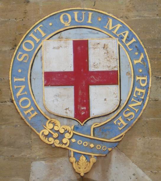 A later badge of the Order of the Garter in Windsor Castle [author's photograph]