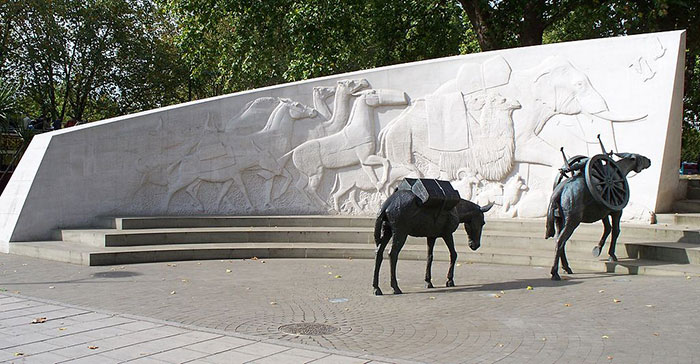 Photograph of the Animals in War memorial