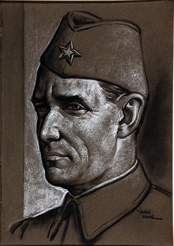 Marshal Tito by artist Marc Stone (Ref: INF 3/82)
