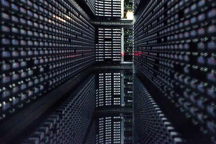 Interior of tape library at NERSC