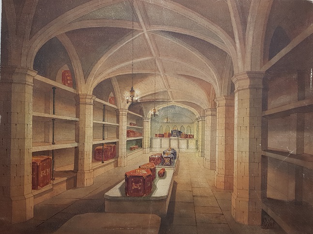 The Royal Vault at St George's Chapel in 1873 [catalogue reference: WORK 34/969]