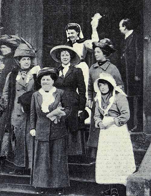 Photographs of the Deputation of Working Women in The Suffragette, 31 January 1913. Reference: ASSI 52/212.