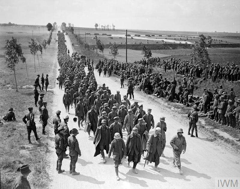 German prisoners, 9 August 1918. IWM Q 9193
