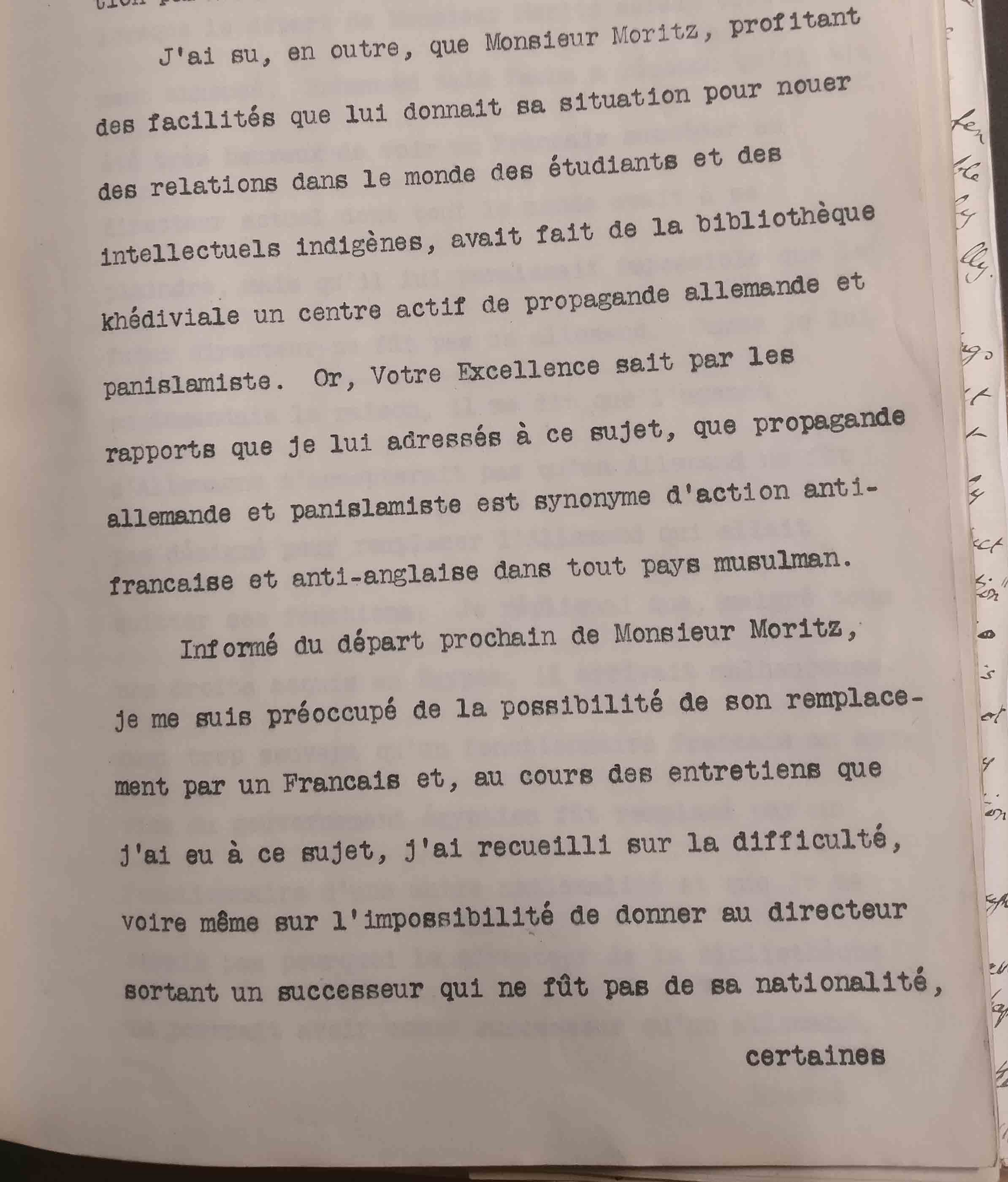 Defrance to Cruppi, 16 June 1911 (catalogue reference: FO 371/1114)