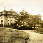 Baptist College (previously known as Holford House), Regents Park, London NW, where Allan lived with Verna Aldrich in the West Wing; exterior views of building and grounds. Dated 1937. Reference: CRES 35/3368.